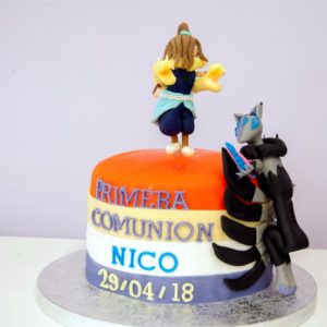 Tarta Fondant Anime Cumpleaños