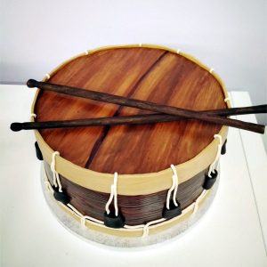 Tarta fondant 3D tambor