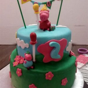 Tarta fondant pepa pig