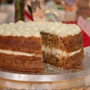 carrot cake con cobertura queso