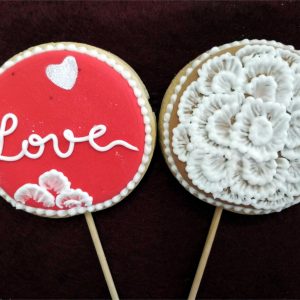 Galletas Piruleta Con Amor y Flor