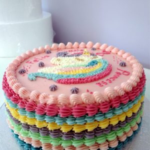 Tarta Personalizada Unicornio Colores