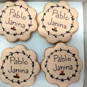 Galletas decoradas y presonalizadas de boda