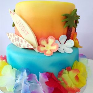 Tarta Fondant Hawaiana