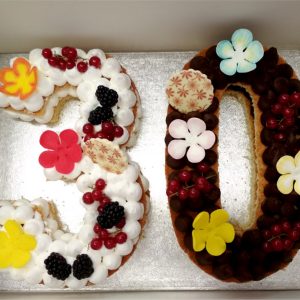 Tarta con Froma de Numeros Para cumpleaños