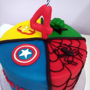 Tarta Super Héroes de Marbel