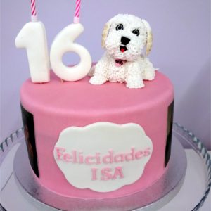 Tarta Fondant Cumpleaños Perrito