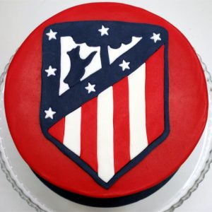 Tarta Fondant Escudo Atletico de Madrid