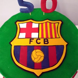 Tarta Fondant Escudo Futbol Club Barcelona