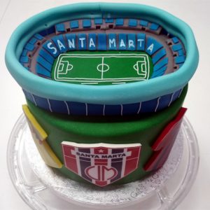 Tarta Fondant Estadio de Futbol Santa Marta Colombia
