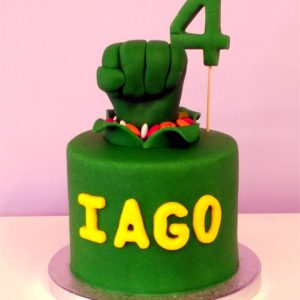 Tarta Fondant Mano Hulk
