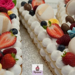 Tarta Numero y Letras Fruta