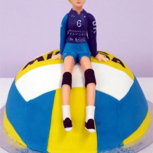 Tarta Fondant Pelota de Voleyball