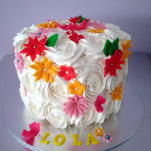 Tarta Flores de Colores