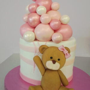Pastel Osito Con Globos