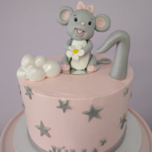 Tarta Bautizo Ratita Simpatica