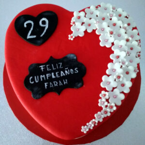 Tarta Corazon Rojo