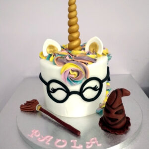 Tarta Harry Potter con unicornio