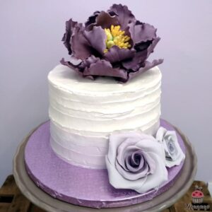 Tarta Mascarpone Con Flor Peonia