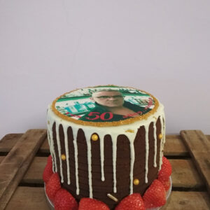 Drip Cake con foto comestible