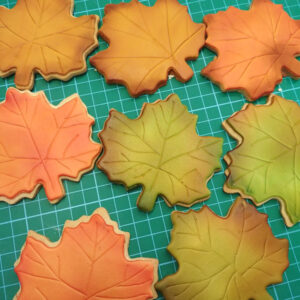 Galletas con forma de hoja seca otoño
