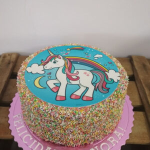Tarta Colres Impresion Unicornio