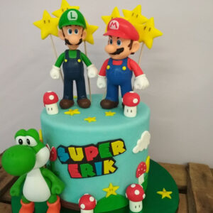 Tarta Fondant Luigie y Mario Bros