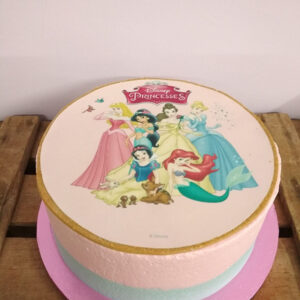 Tarta Princesas Disney Impresion Comestible