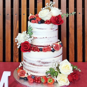 Tarta de boda semi naked