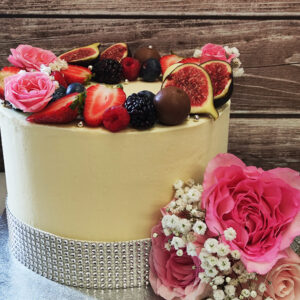 tarta boda con frutos naturales