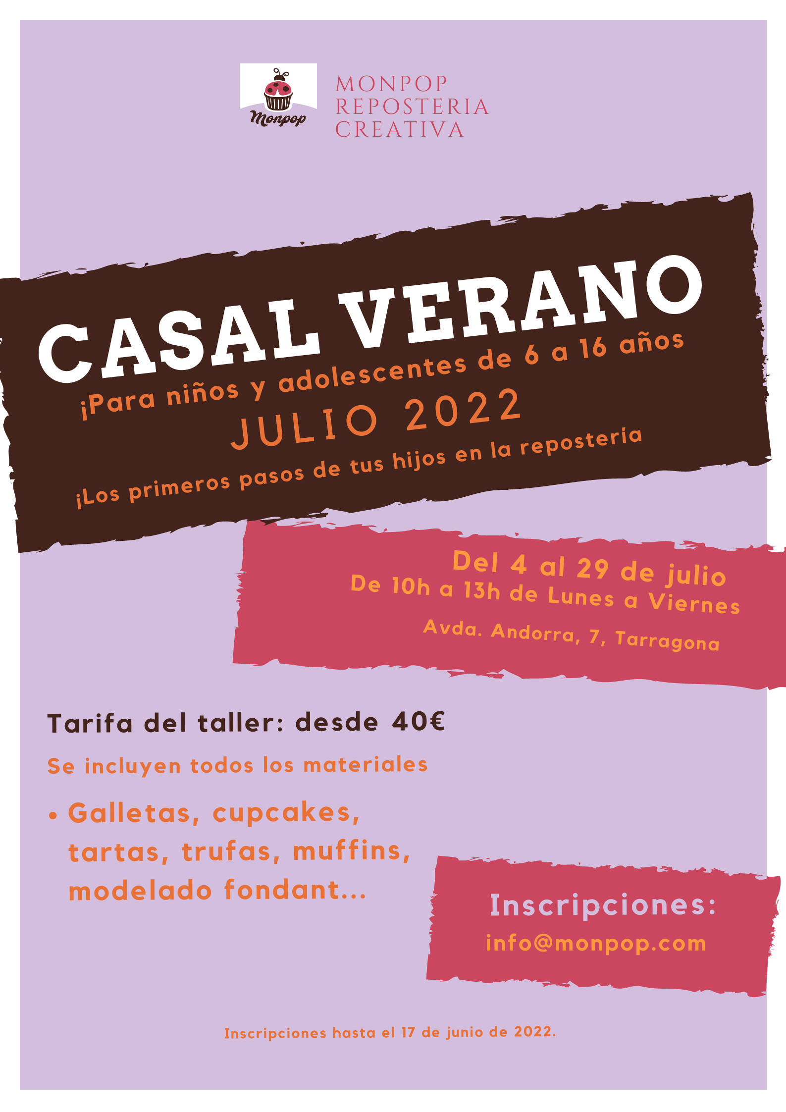 Casal Verano reposteria 2022 Monpop